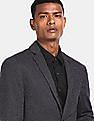 U.S. Polo Assn. Men Navy Slim Fit Patterned Casual Blazer