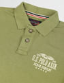 U.S. Polo Assn. Denim Co. Ribbed Collar Brand Print Polo Shirt
