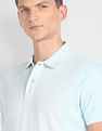 Arrow Sports Tonal Colour Block Cotton Polo Shirt