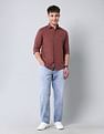 U.S. Polo Assn. Denim Co. Solid Pure Cotton Dobby Shirt