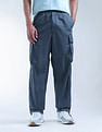 Flying Machine Cobain Loose Fit Solid Cargos