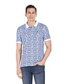 AD by Arvind Modern Abstract Print Polo Shirt