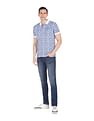 AD by Arvind Modern Abstract Print Polo Shirt