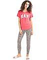 GAP Women Pink Mix And Match Short Sleeve Sleep Shirt