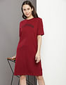Tommy Hilfiger Crew Neck Brand Print T-Shirt Dress