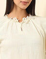 U.S. Polo Assn. Women Solid Lace Deatil Top