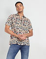 Flying Machine Short Sleeve Floral Print Shirt