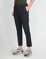 Arrow Sports Pinstriped Mid Rise Trousers