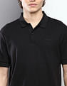 Calvin Klein Embossed Sleeve Hem Organic Cotton Polo Shirt