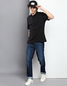 Calvin Klein Embossed Sleeve Hem Organic Cotton Polo Shirt