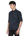 Flying Machine Twill Weave Camouflage Print Shirt