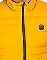 U.S. Polo Assn. Men Yellow Stand Collar Quilted Solid Puffer Jacket