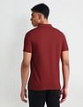 Arrow Sport Striped Collar Solid Polo Shirt
