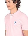 U.S. Polo Assn. Men Light Pink Solid Short Sleeve T-shirt