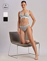 Calvin Klein Underwear Multi Solid Mid Rise Panties - Pack of 3
