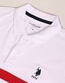 U.S. Polo Assn. USA Flag Embroidered Pique Polo Shirt