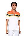 Aeropostale Men White Short Sleeves Colour Blocked Polo Shirt