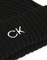 Calvin Klein Men Black Elevated Wool Beanie Cap