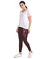 Aeropostale Floral Embroidered Drawstring Waist Lounge Pants