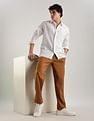 Calvin Klein Jeans Tapered-Fit Solid Mid Rise Trouser