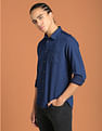 Flying Machine Patterned Print Twill Cotton Shirt