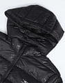 Flying Machine Detachable Hood Brand Print Puffer Jacket