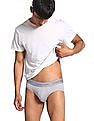 Calvin Klein Underwear Men Grey Mid Rise Solid Hip Briefs