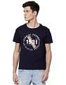 AD by Arvind Crew Neck Graphic Print T-Shirt