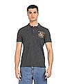 U.S. Polo Assn. Denim Co. Brand Print Heathered Polo Shirt