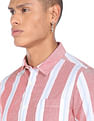 Flying Machine Oxford Vertical Stripe Cotton Shirt