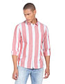 Flying Machine Oxford Vertical Stripe Cotton Shirt