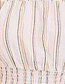 Aeropostale Women Cream Striped Off-Shoulder Crop Top