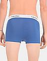 Calvin Klein Underwear Men Assorted Solid Mid Rise Cotton Stretch Trunks - Pack Of 3