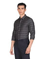 Calvin Klein Jeans Men Black Festive Striped Slim Fit Formal Shirt