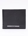 Calvin Klein Logo Black Leather Bi-Fold Wallet