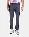 U.S. Polo Assn. Austin Trim Regular Fit Flat Front Printed Cotton Stretch Casual Trousers