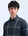 Flying Machine Grid Tattersall Checked Twill Shirt