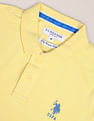 U.S. Polo Assn. Ribbed Collar Solid Polo Shirt