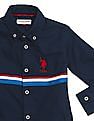 U.S. Polo Assn. Kids Boys Button-Down Collar Striped Tape Shirt