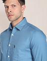 U.S. Polo Assn. Birdseye Dobby Textured Solid Shirt