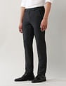 Arrow Mid Rise Solid Regular Fit Trousers