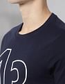 AD by Arvind Typographic Print Cotton T-Shirt