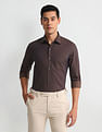 Arrow Manhattan Slim Fit Patterned Dobby Shirt