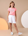 U.S. Polo Assn. Kids Girls Brand Printed Blousan T-Shirt