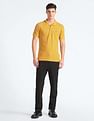 Flying Machine Pure Cotton Patterned Polo Shirt