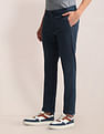 U.S. Polo Assn. Printed Slim Straight Fit Satin Trousers