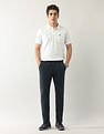 Arrow Sport Solid Mid Rise Autoflex Trousers