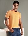 Tommy Hilfiger Solid Regular Fit Cotton Polo T-Shirt