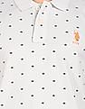 U.S. Polo Assn. Ribbed Collar Printed Polo Shirt