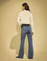 Flying Machine Women Bootcut Stretchable Acidwash Jeans
